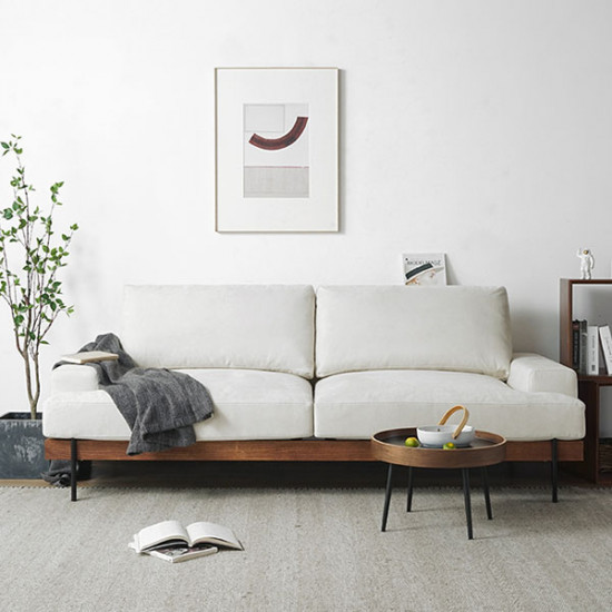 Nadine Frame Sofa, Walnut Frame, L-SHAPE [SALE]